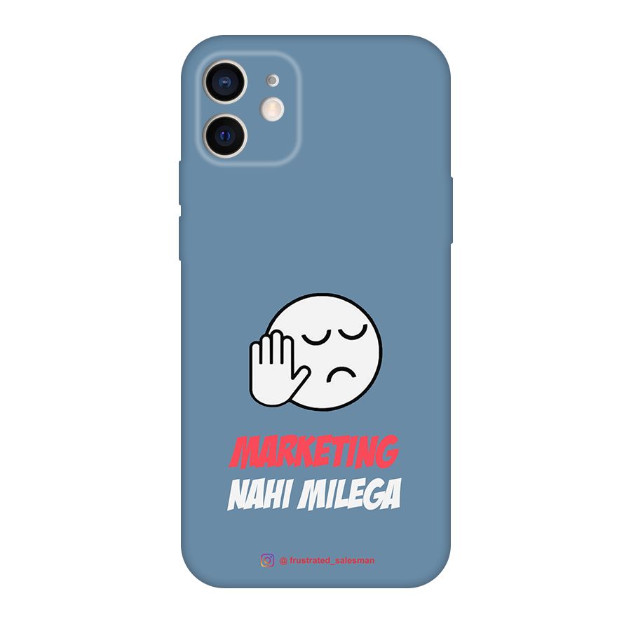 Marketing Nahi Milega SteelBlue Original Polycarbonate Back Case for iPhone 12