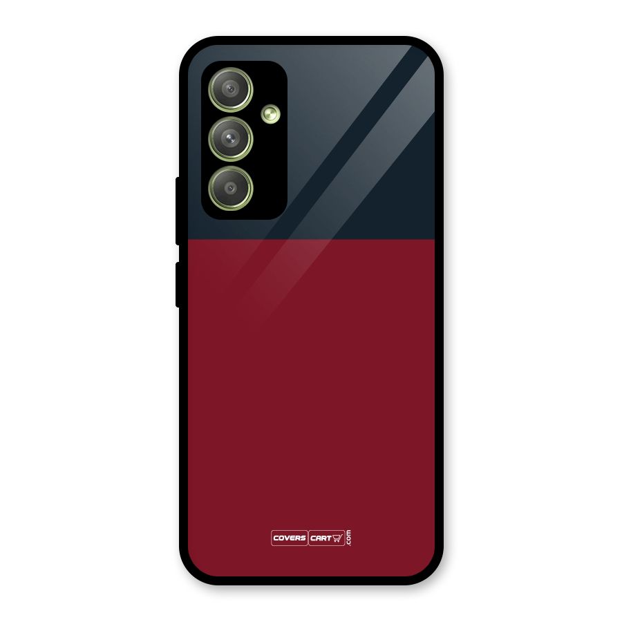 Maroon and Navy Blue Glass Back Case for Galaxy A54