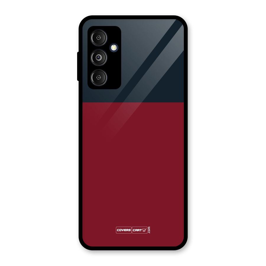 Maroon and Navy Blue Glass Back Case for Galaxy M14 5G