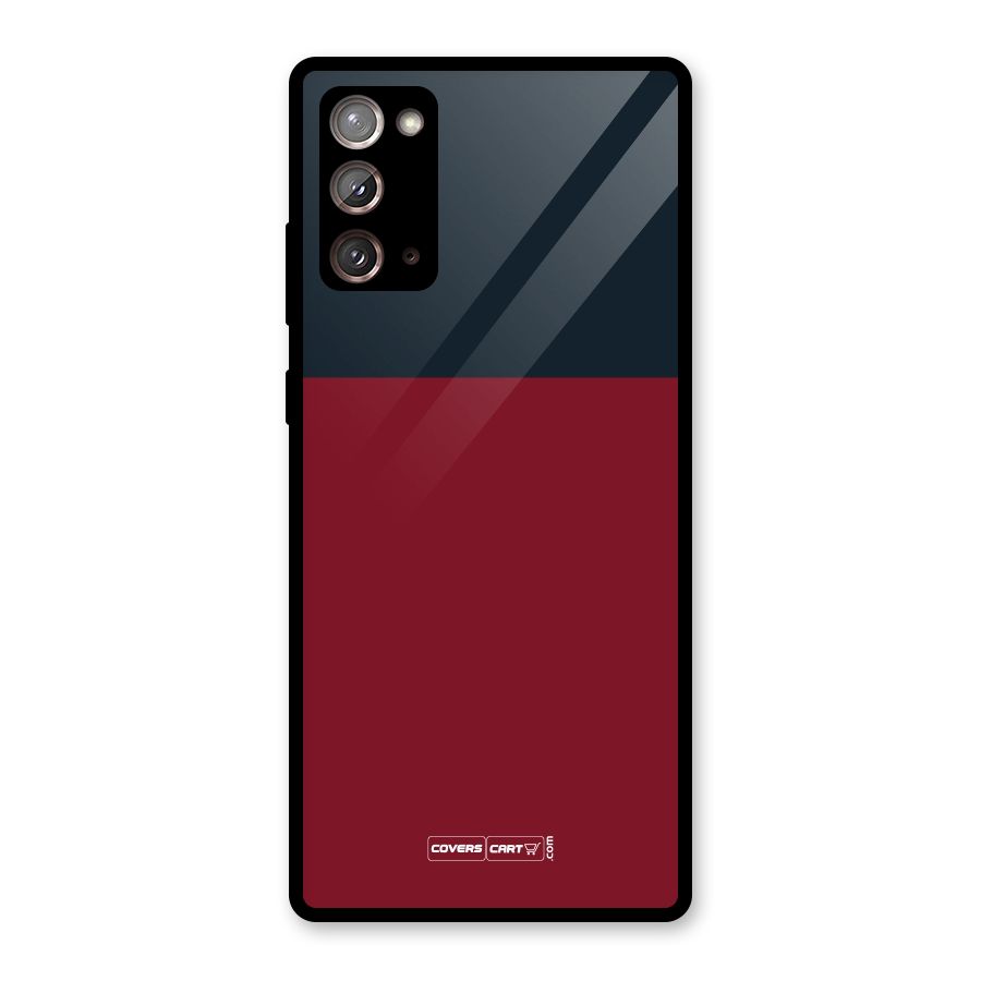 Maroon and Navy Blue Glass Back Case for Galaxy Note 20