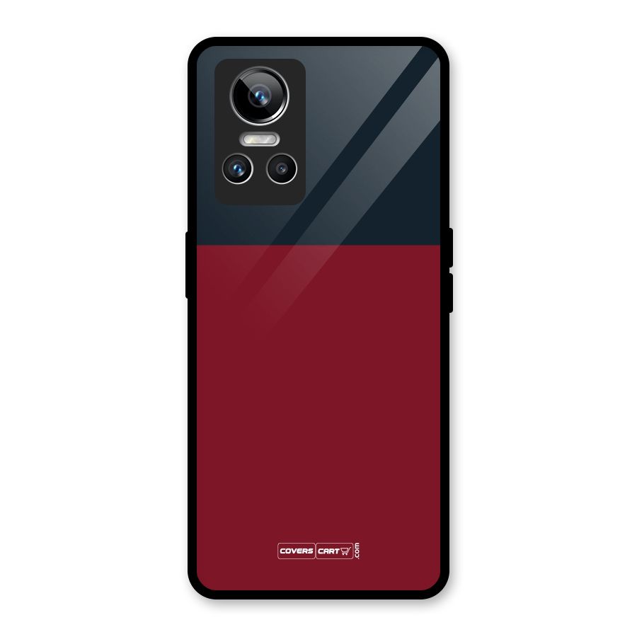 Maroon and Navy Blue Glass Back Case for Realme GT Neo 3