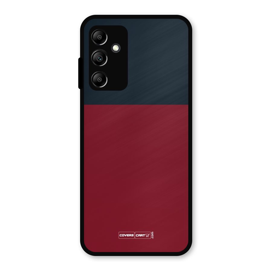 Maroon and Navy Blue Metal Back Case for Galaxy A14 5G