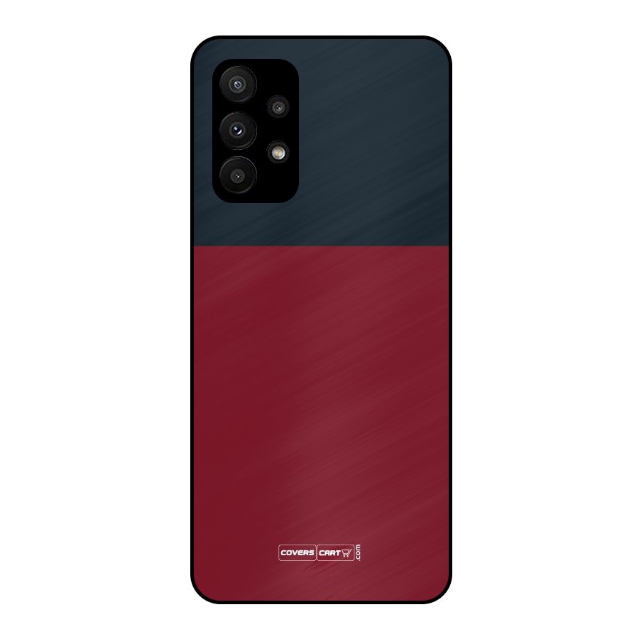 Maroon and Navy Blue Metal Back Case for Galaxy A23