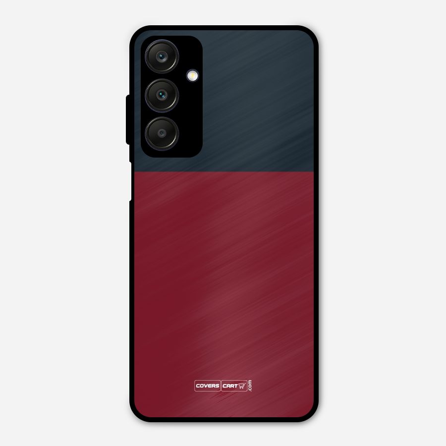 Maroon and Navy Blue Metal Back Case for Galaxy A25 5G