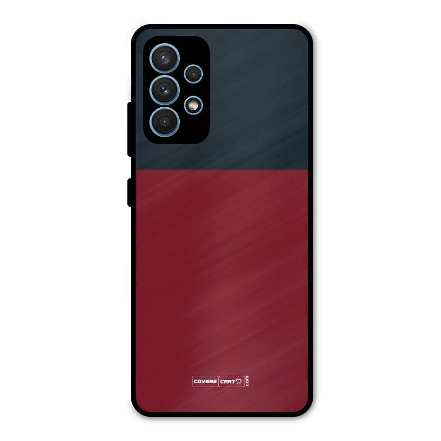 Maroon and Navy Blue Metal Back Case for Galaxy A32