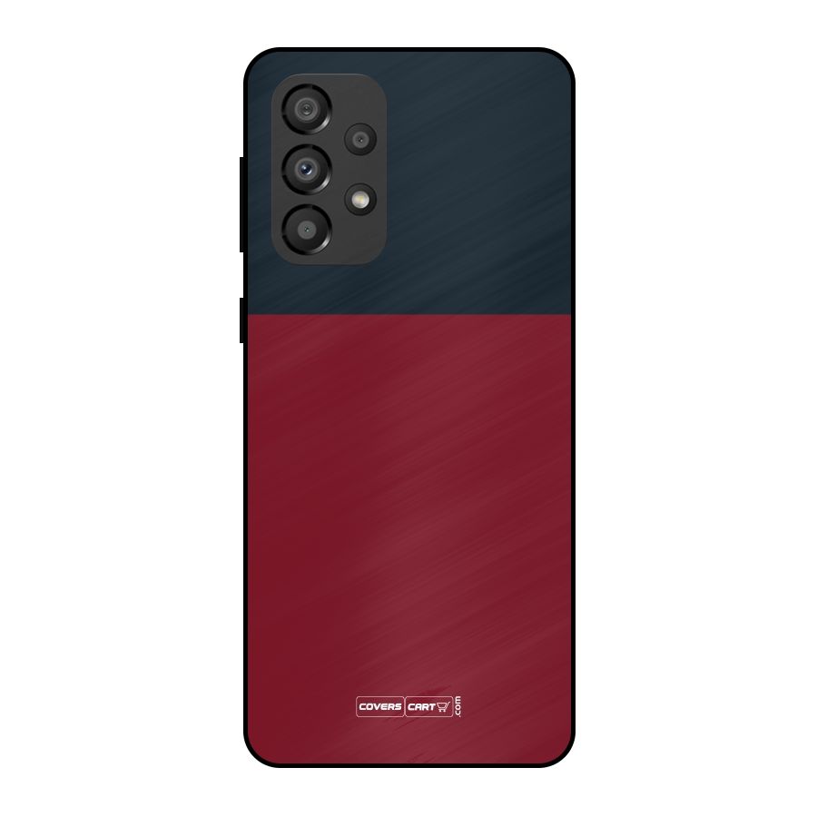 Maroon and Navy Blue Metal Back Case for Galaxy A33 5G