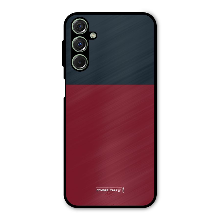 Maroon and Navy Blue Metal Back Case for Galaxy F34