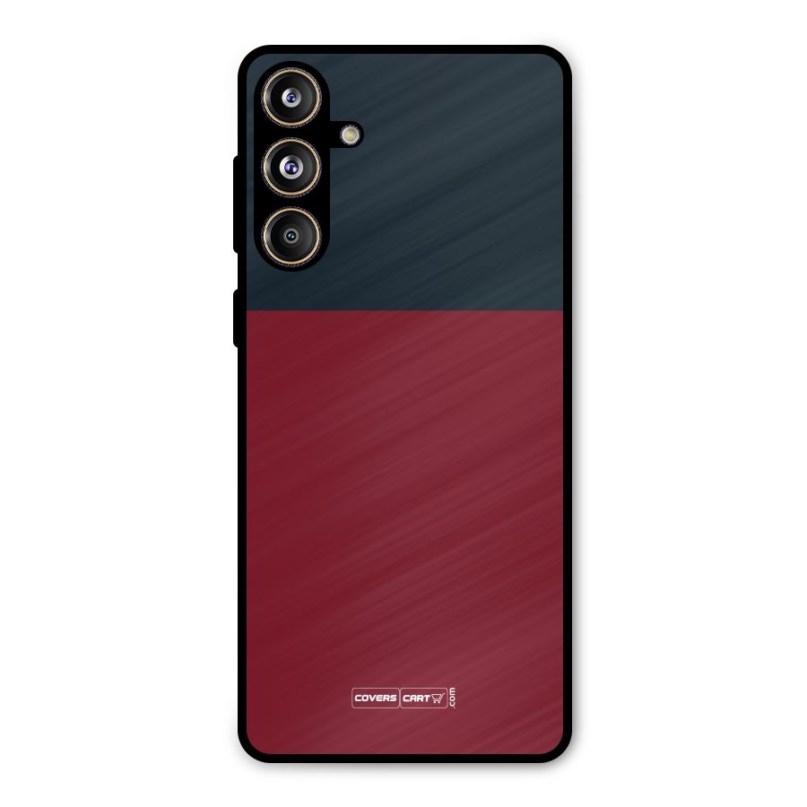 Maroon and Navy Blue Metal Back Case for Galaxy F55