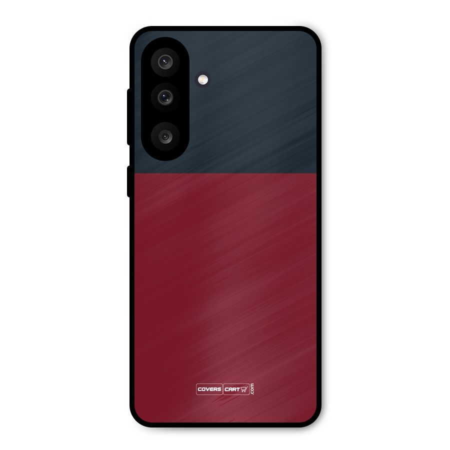 Maroon and Navy Blue Metal Back Case for Galaxy F56