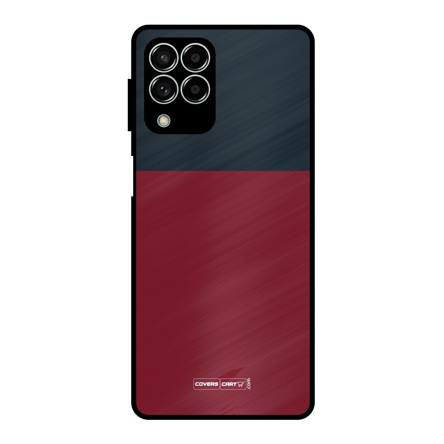 Maroon and Navy Blue Metal Back Case for Galaxy M33