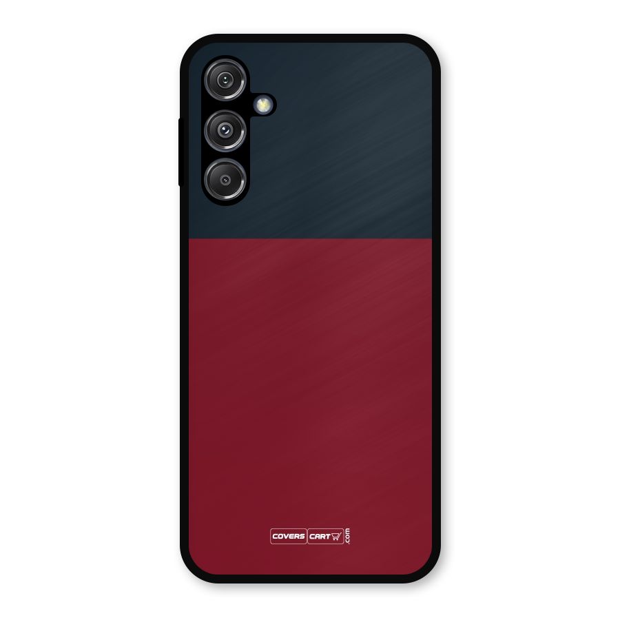 Maroon and Navy Blue Metal Back Case for Galaxy M34 5G