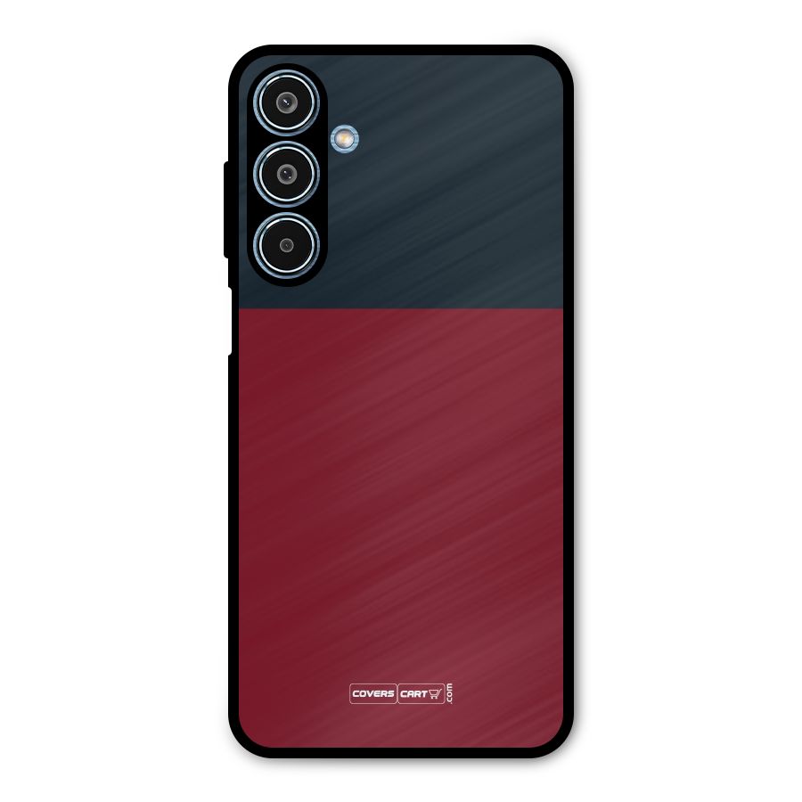 Maroon and Navy Blue Metal Back Case for Galaxy M35