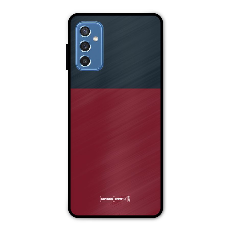 Maroon and Navy Blue Metal Back Case for Galaxy M52 5G