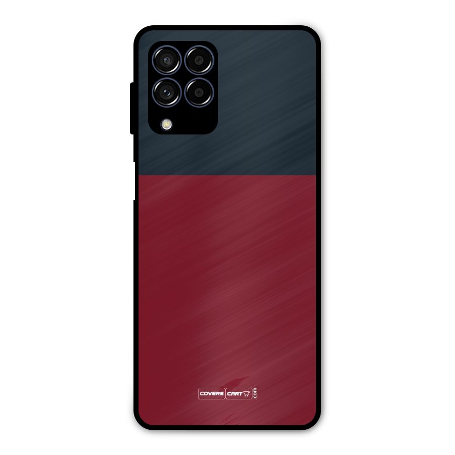 Maroon and Navy Blue Metal Back Case for Galaxy M53 5G