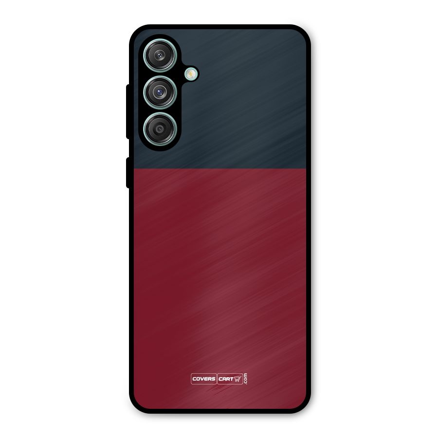 Maroon and Navy Blue Metal Back Case for Galaxy M55 5G