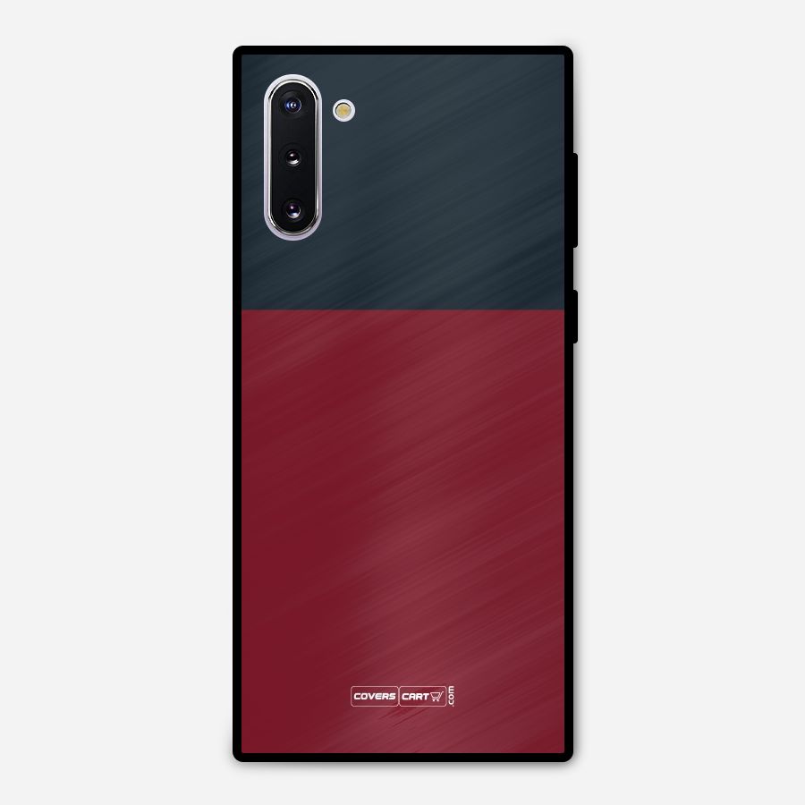Maroon and Navy Blue Metal Back Case for Galaxy Note 10