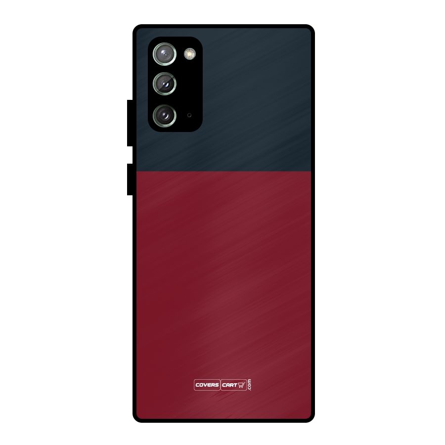 Maroon and Navy Blue Metal Back Case for Galaxy Note 20