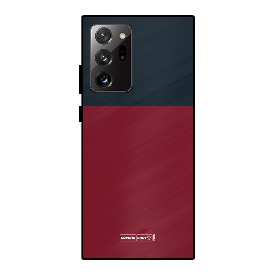 Maroon and Navy Blue Metal Back Case for Galaxy Note 20 Ultra