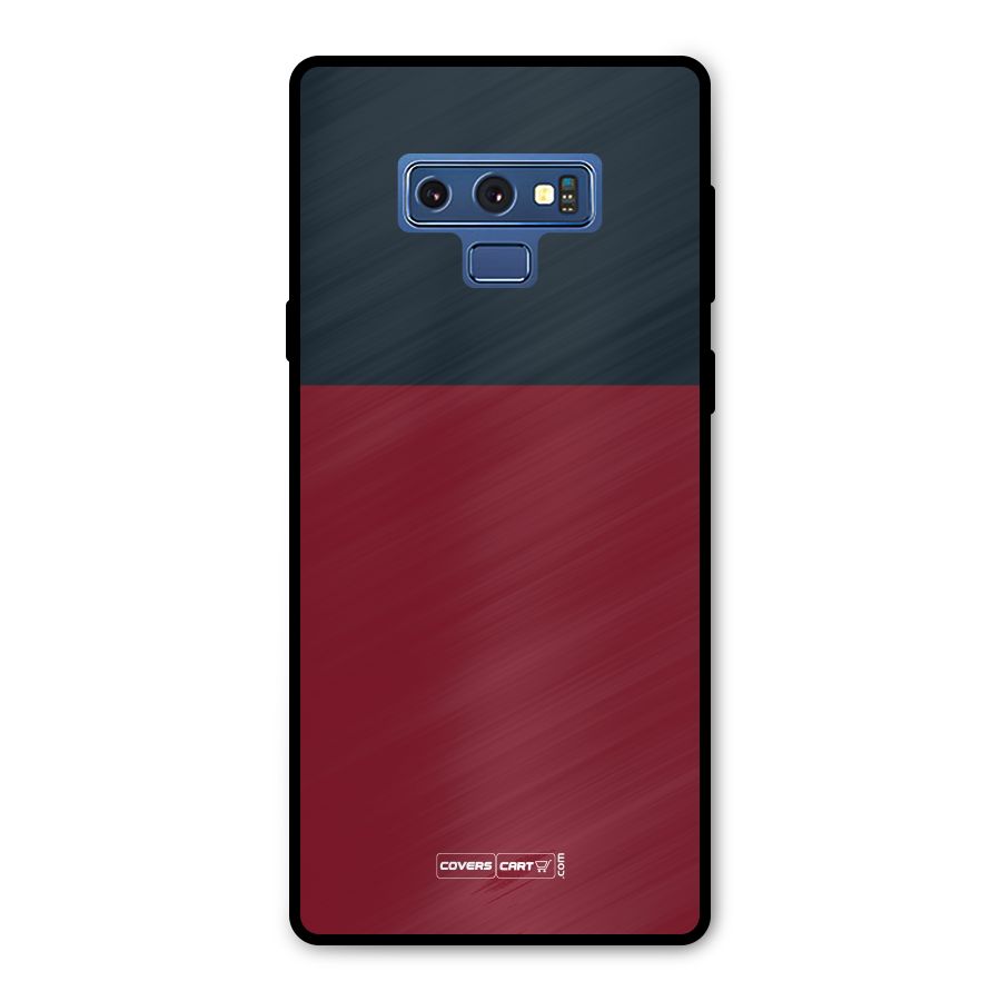Maroon and Navy Blue Metal Back Case for Galaxy Note 9