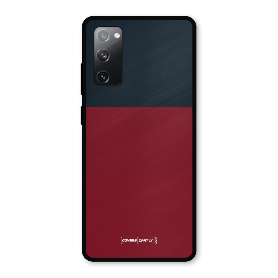 Maroon and Navy Blue Metal Back Case for Galaxy S20 FE