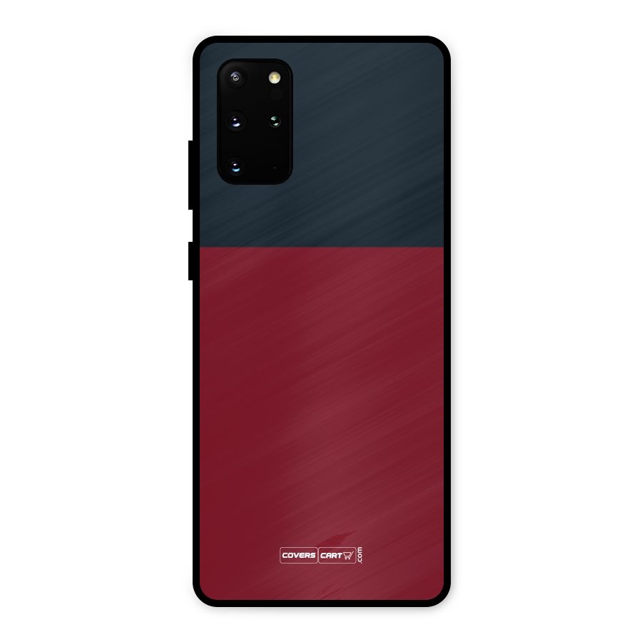 Maroon and Navy Blue Metal Back Case for Galaxy S20 Plus
