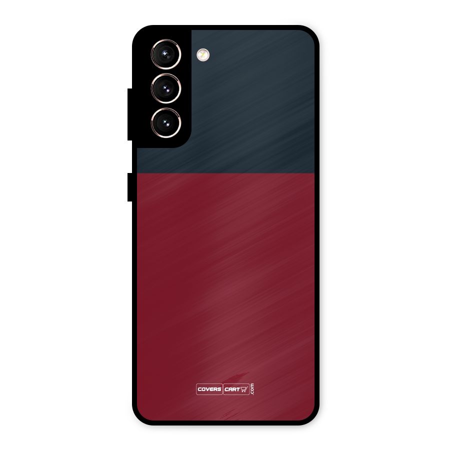Maroon and Navy Blue Metal Back Case for Galaxy S21 5G