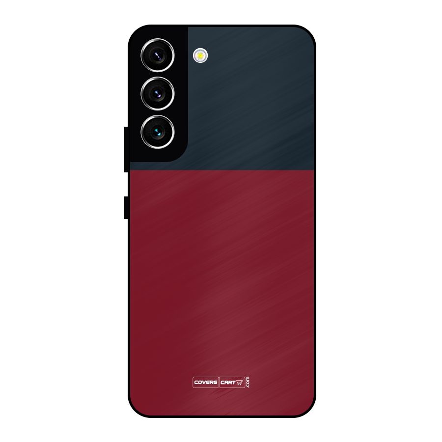 Maroon and Navy Blue Metal Back Case for Galaxy S22 5G