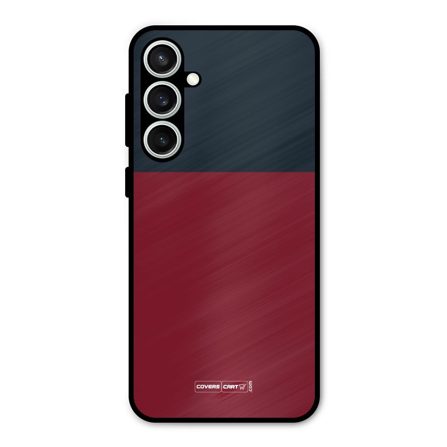 Maroon and Navy Blue Metal Back Case for Galaxy S23 FE