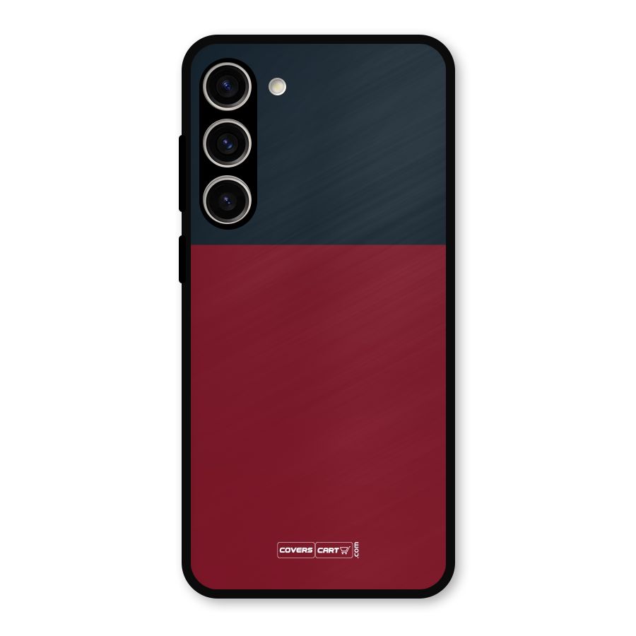 Maroon and Navy Blue Metal Back Case for Galaxy S23 Plus