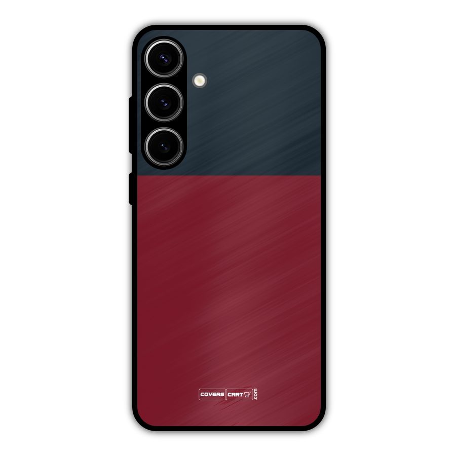 Maroon and Navy Blue Metal Back Case for Galaxy S24 Plus