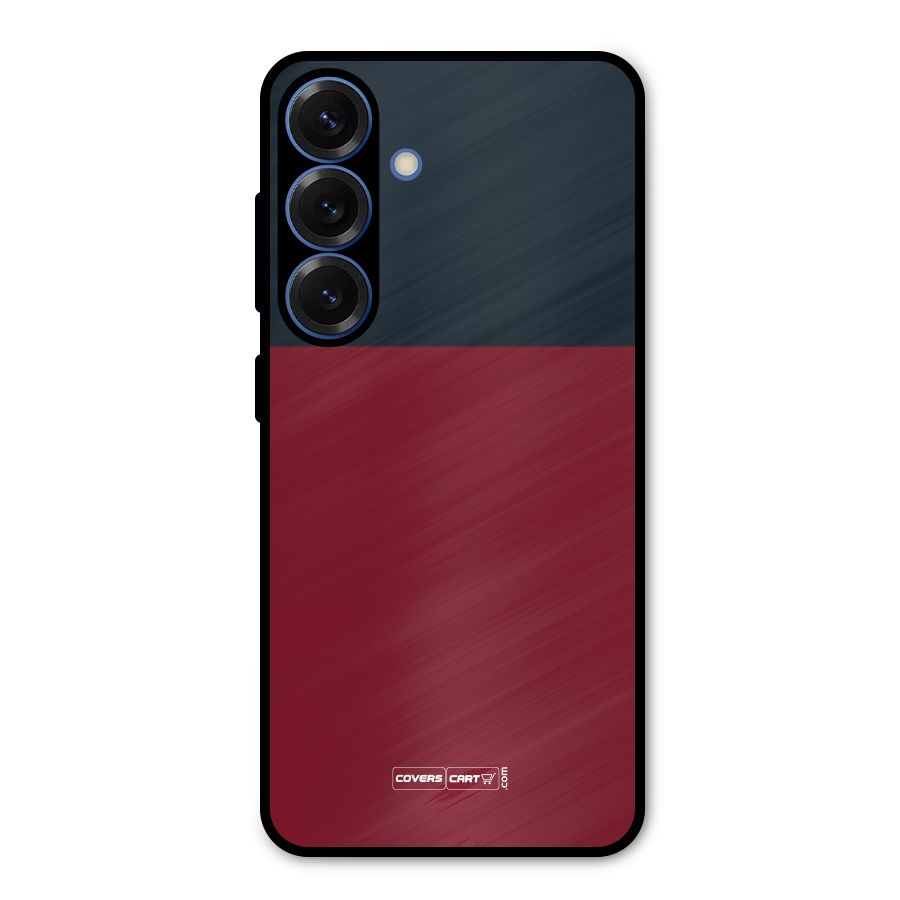 Maroon and Navy Blue Metal Back Case for Galaxy S25