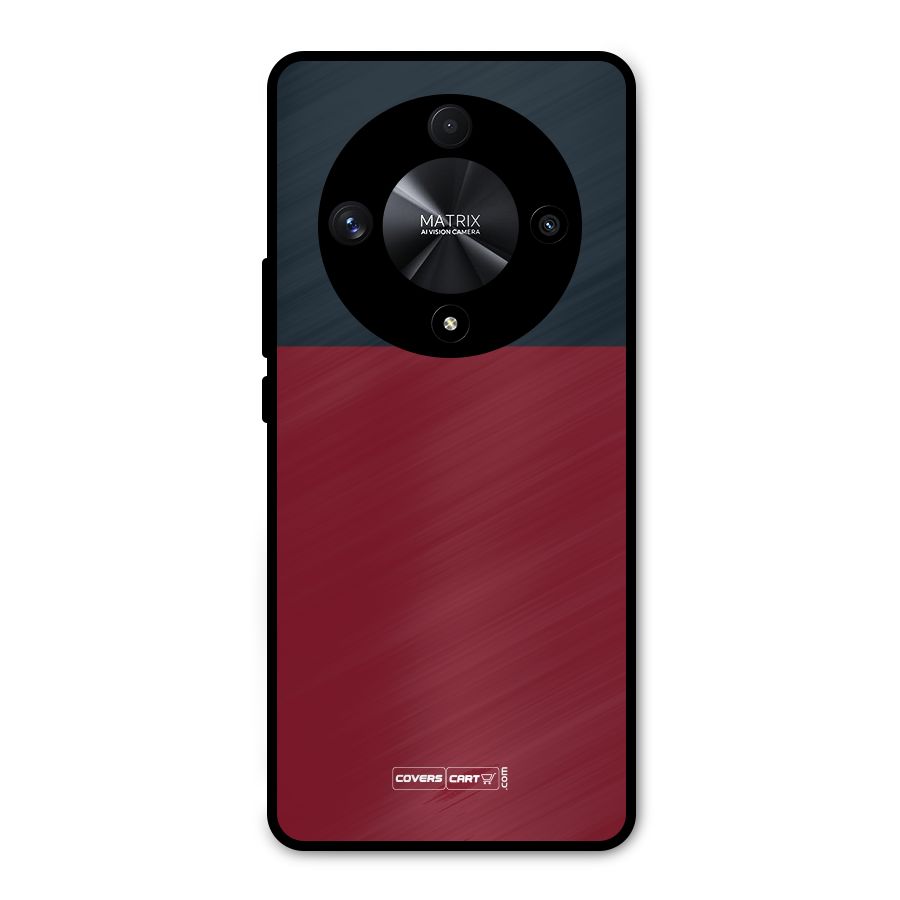 Maroon and Navy Blue Metal Back Case for Honor X9b