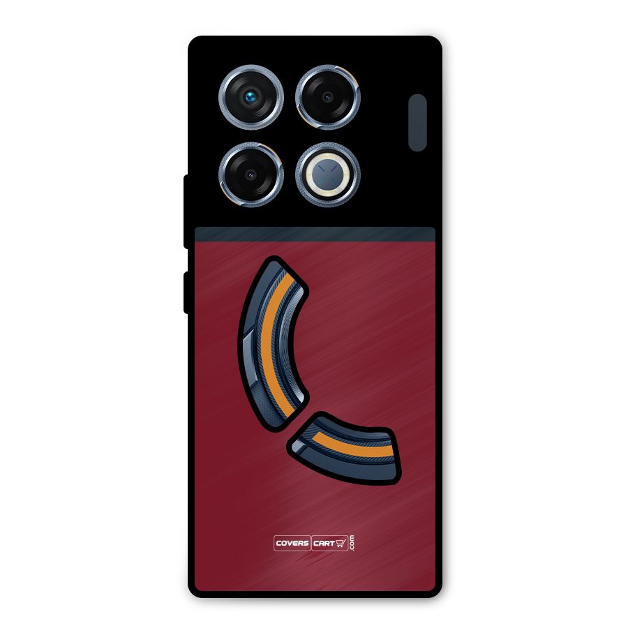 Maroon and Navy Blue Metal Back Case for Infinix GT 20 Pro