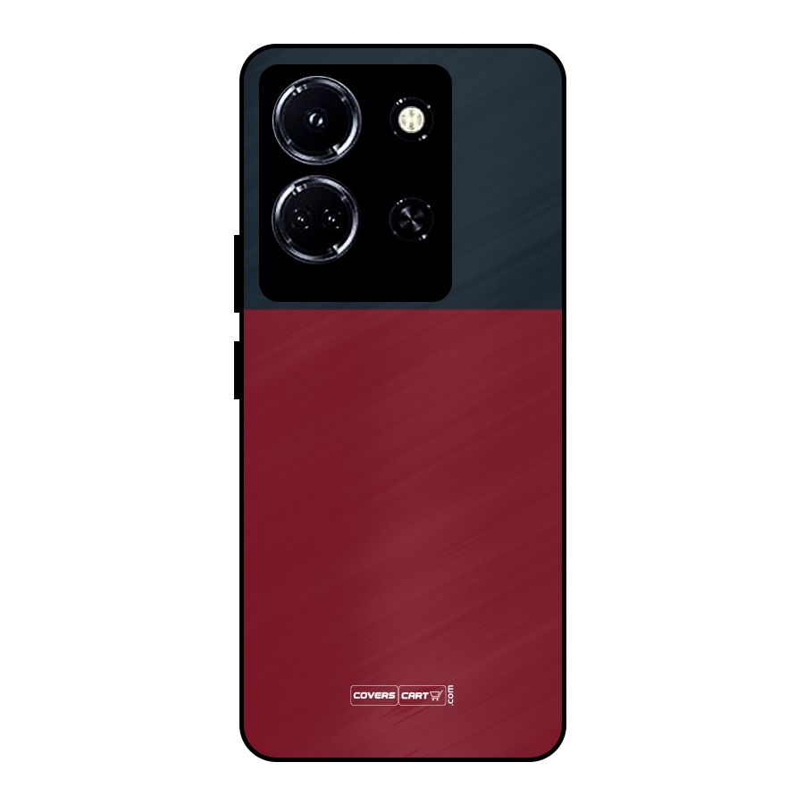 Maroon and Navy Blue Metal Back Case for Infinix Note 30 5G