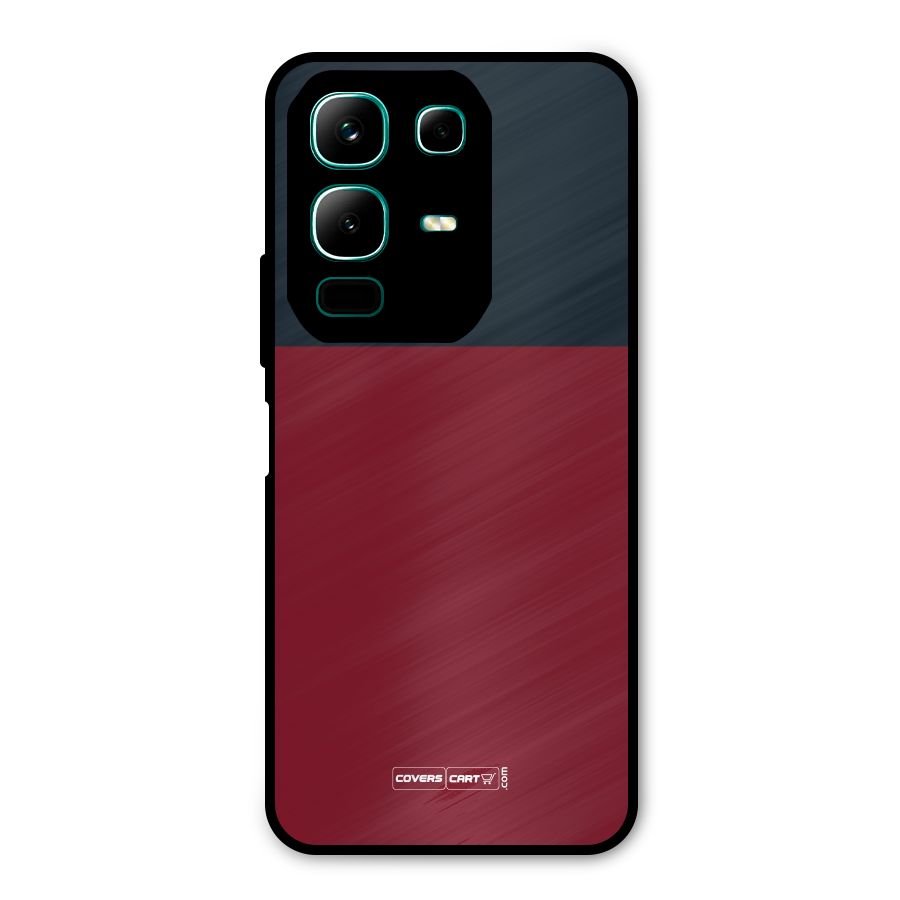 Maroon and Navy Blue Metal Back Case for Infinix Note 50x