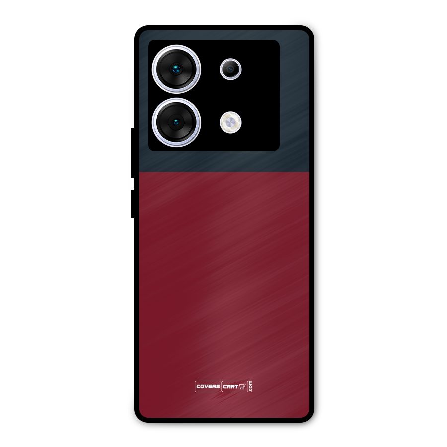 Maroon and Navy Blue Metal Back Case for Infinix Zero 30 5G