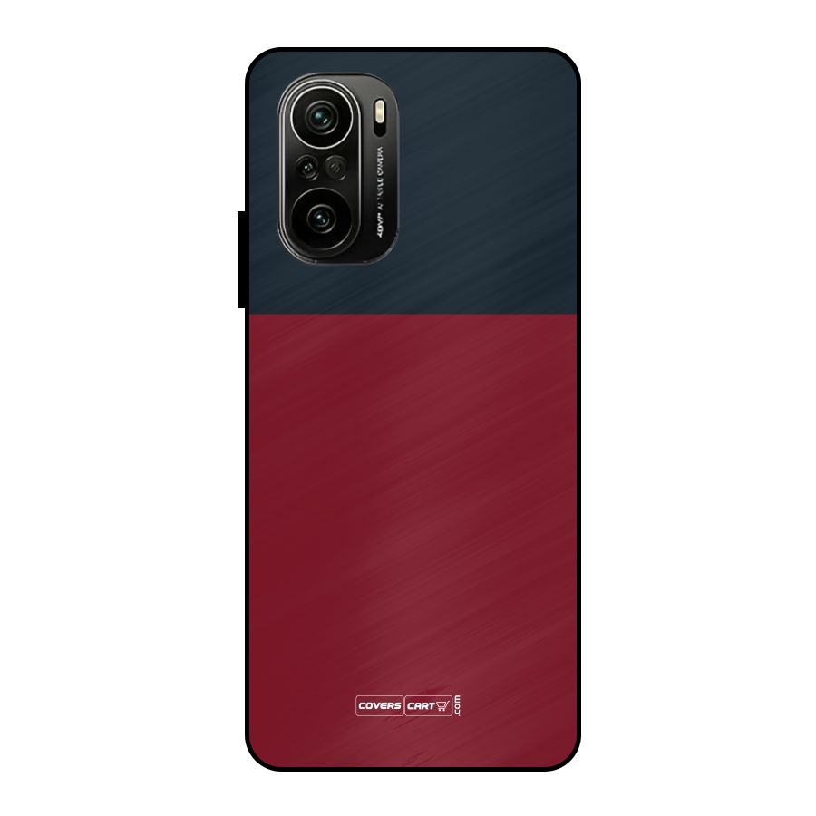 Maroon and Navy Blue Metal Back Case for Mi 11X Pro
