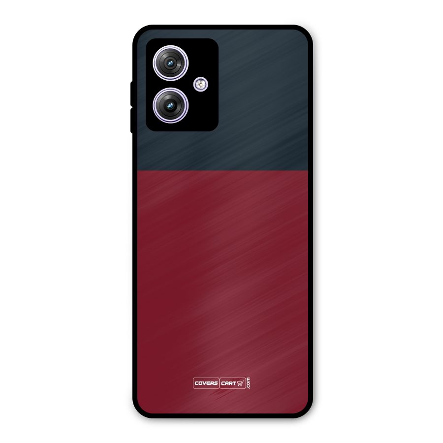 Maroon and Navy Blue Metal Back Case for Moto G64