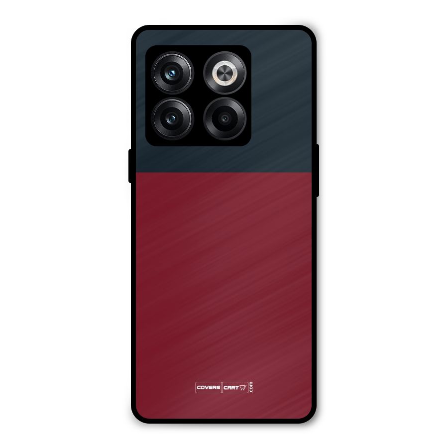 Maroon and Navy Blue Metal Back Case for OnePlus 10T