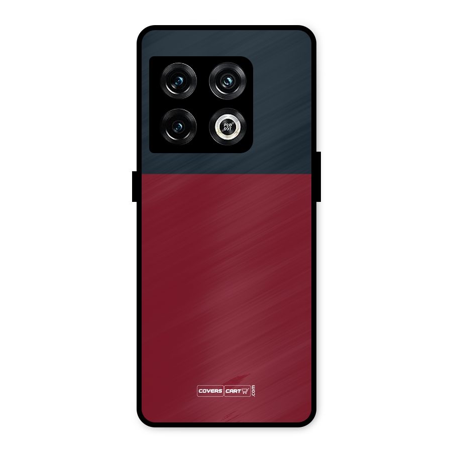 Maroon and Navy Blue Metal Back Case for OnePlus 10 Pro 5G