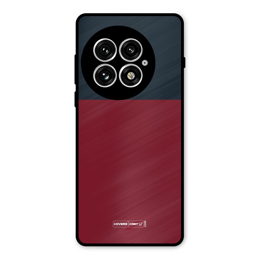 Maroon and Navy Blue Metal Back Case for OnePlus 13