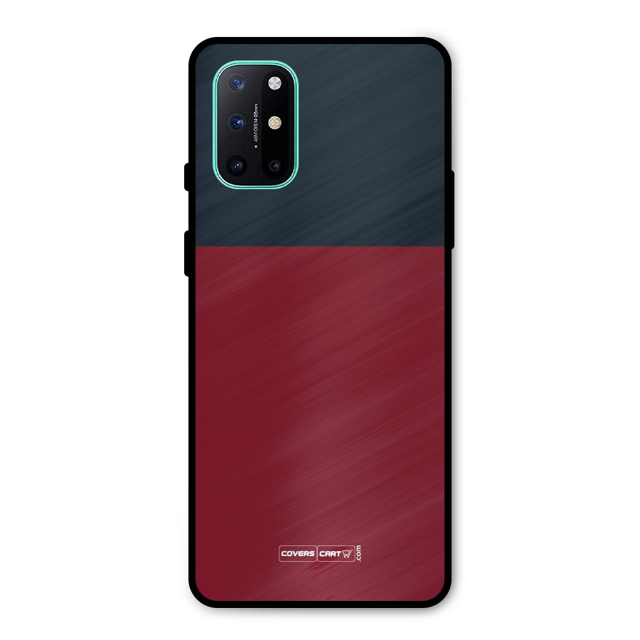 Maroon and Navy Blue Metal Back Case for OnePlus 8T