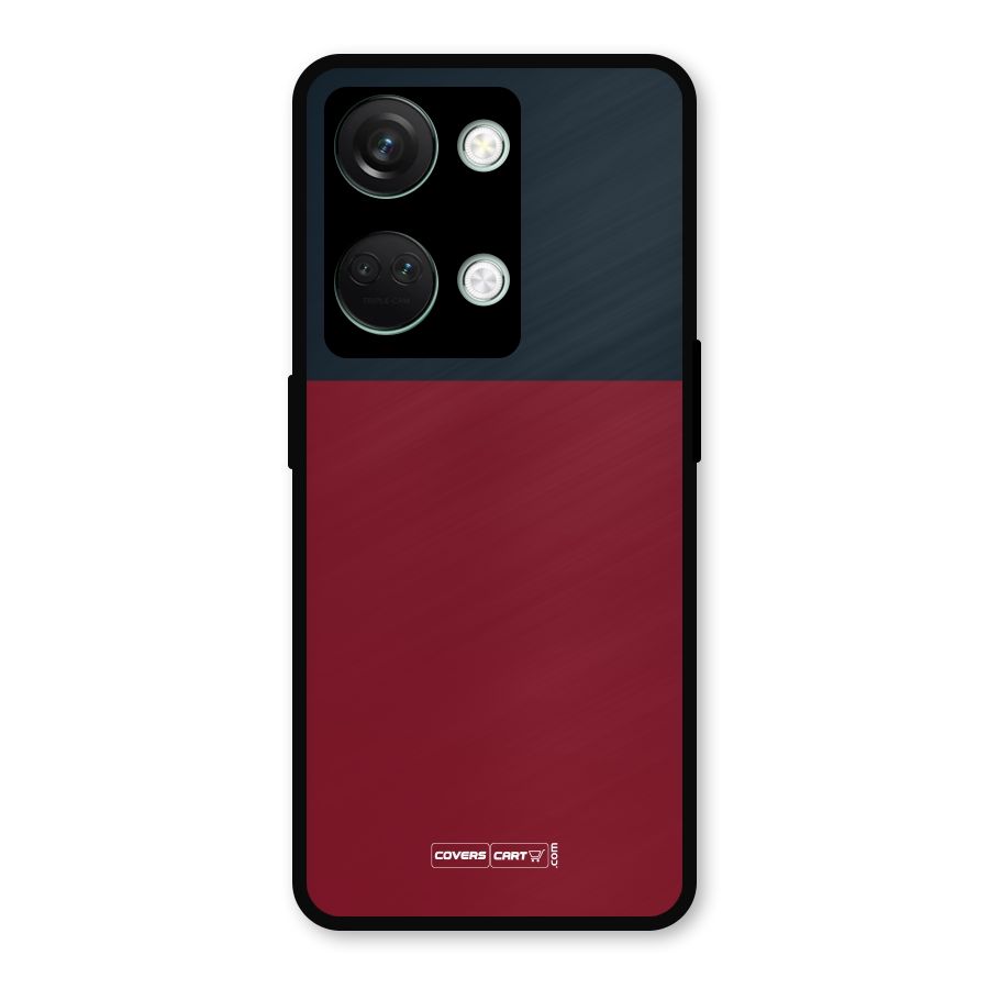 Maroon and Navy Blue Metal Back Case for OnePlus Nord 3