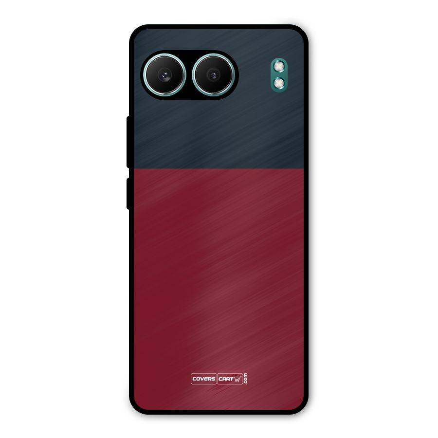 Maroon and Navy Blue Metal Back Case for OnePlus Nord 4