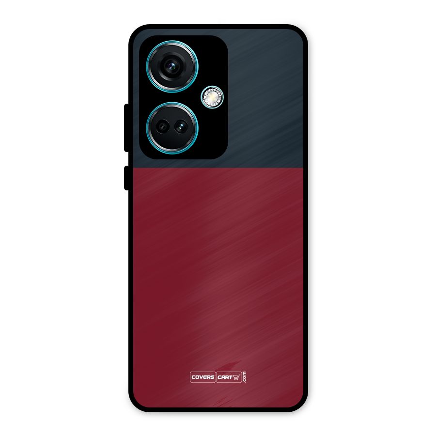 Maroon and Navy Blue Metal Back Case for OnePlus Nord CE 3 5G
