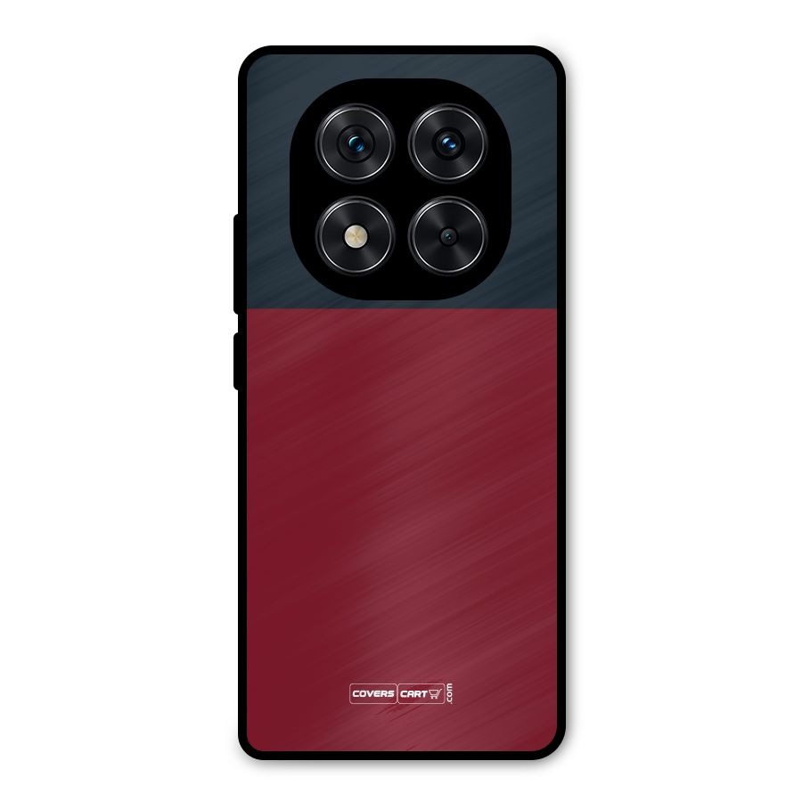 Maroon and Navy Blue Metal Back Case for Poco X7