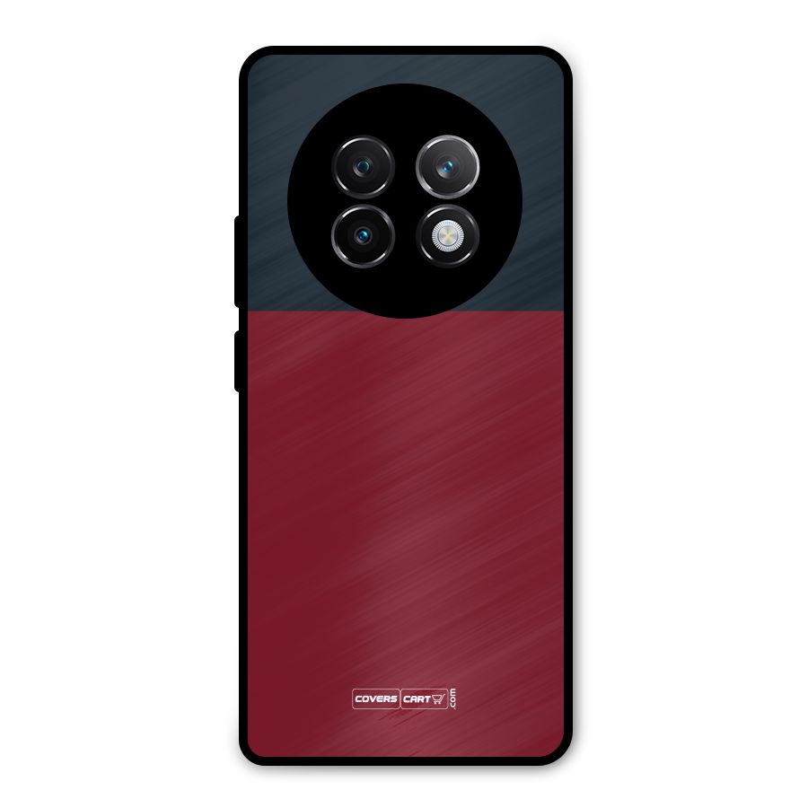 Maroon and Navy Blue Metal Back Case for Realme 13 Plus