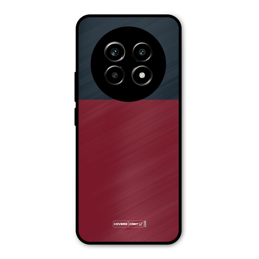 Maroon and Navy Blue Metal Back Case for Realme 13 Pro