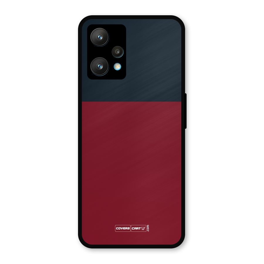 Maroon and Navy Blue Metal Back Case for Realme 9 Pro Plus 5G