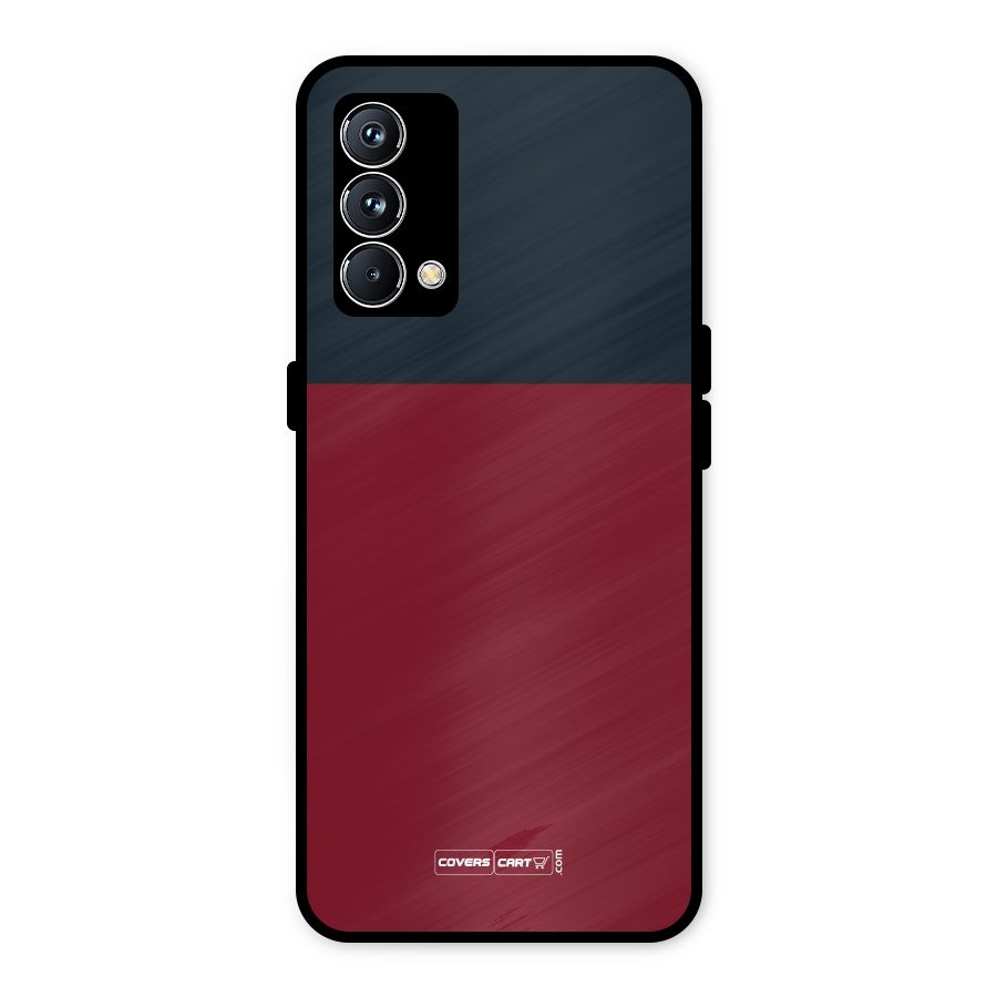 Maroon and Navy Blue Metal Back Case for Realme GT Master Edition